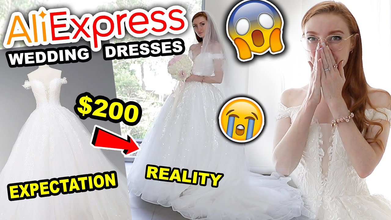 ALIEXPRESS WEDDING DRESS HAUL | TRYING ON CHEAP WEDDING DRESSES FROM ALIEXPRESS 2020 (i'm SHOCKED)