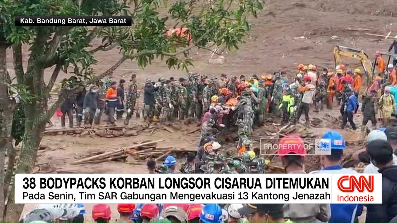38 BodyPacks Korban Longsor Cisarua Ditemukan