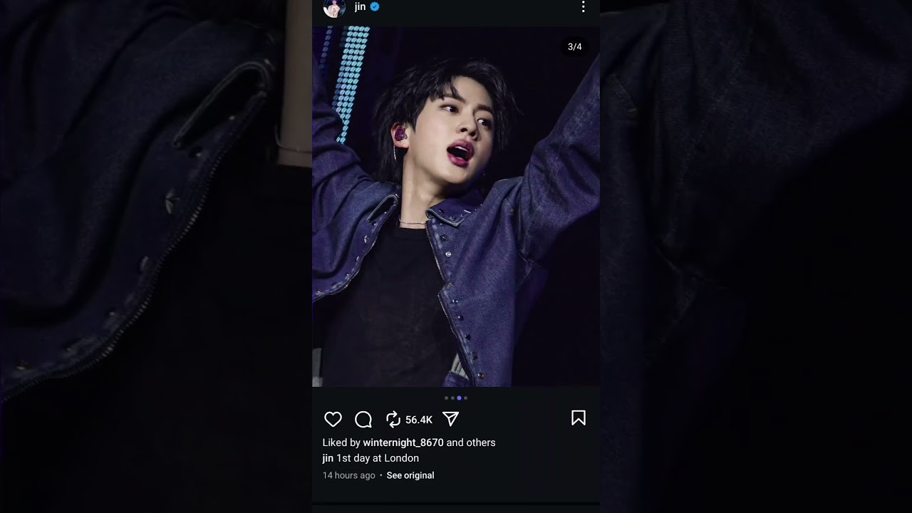 jin post after concert 💜 
