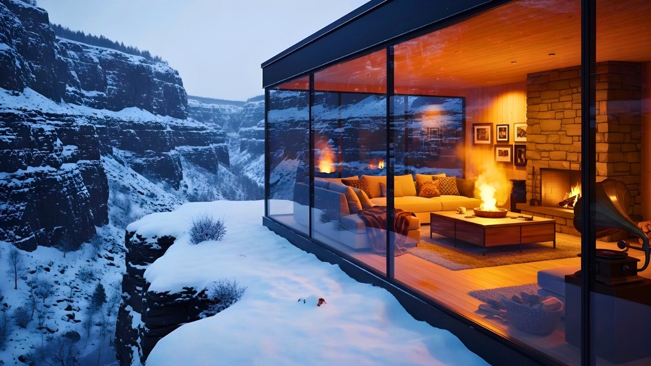 Soft Winter Jazz Piano ❄️ Smooth Relaxing Jazz & Gentle Snowfall