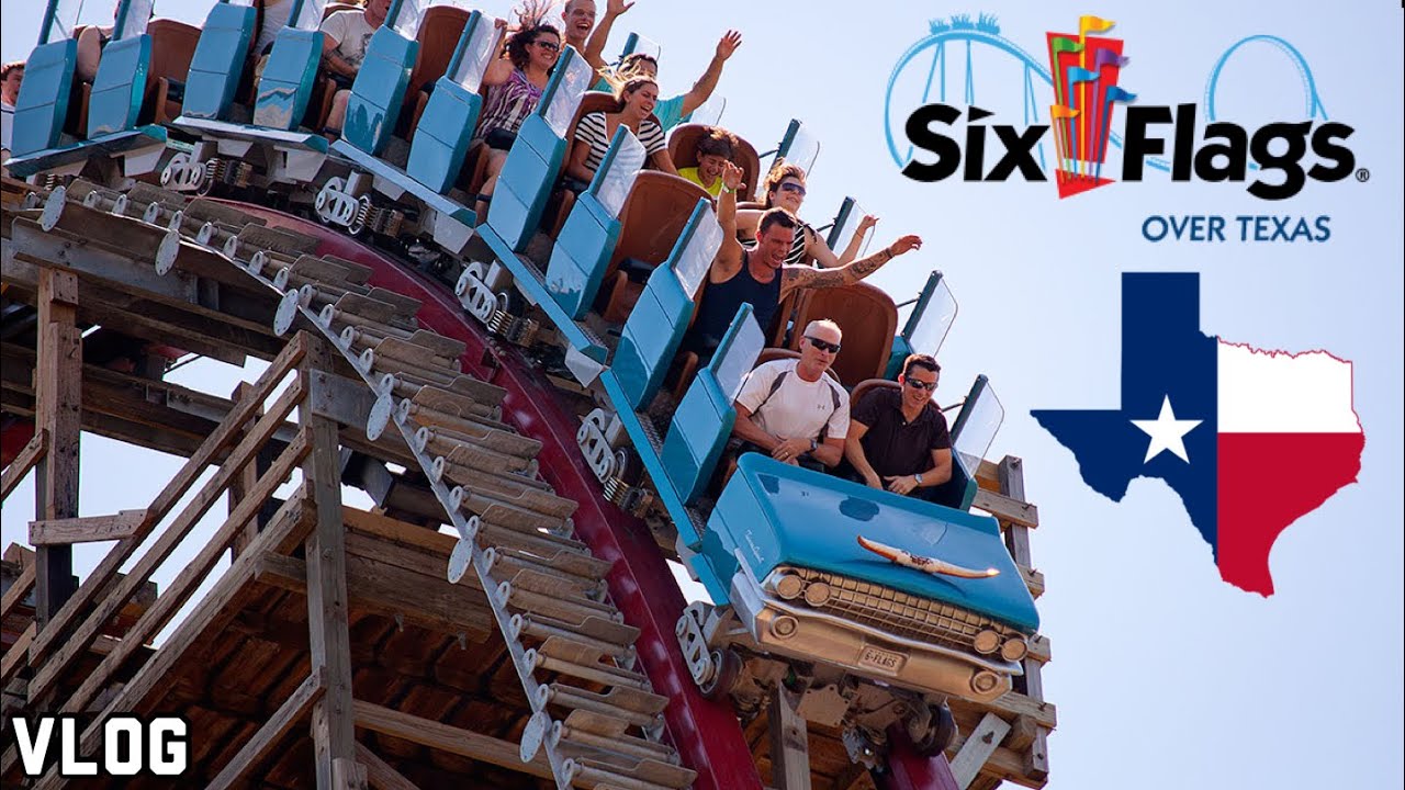 I got stuck in Dallas… so I went to Six Flags Over Texas | VLOG [2023]
