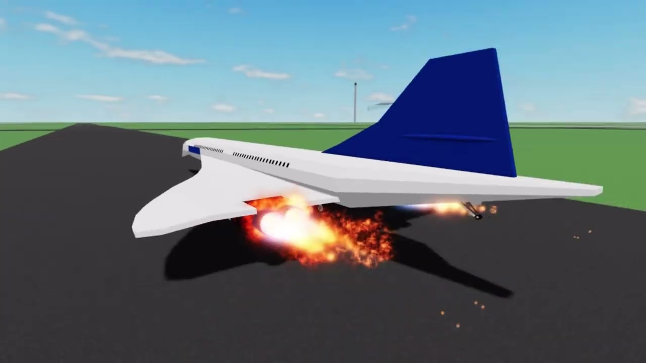 Air France 4590 Roblox Crash recreation 