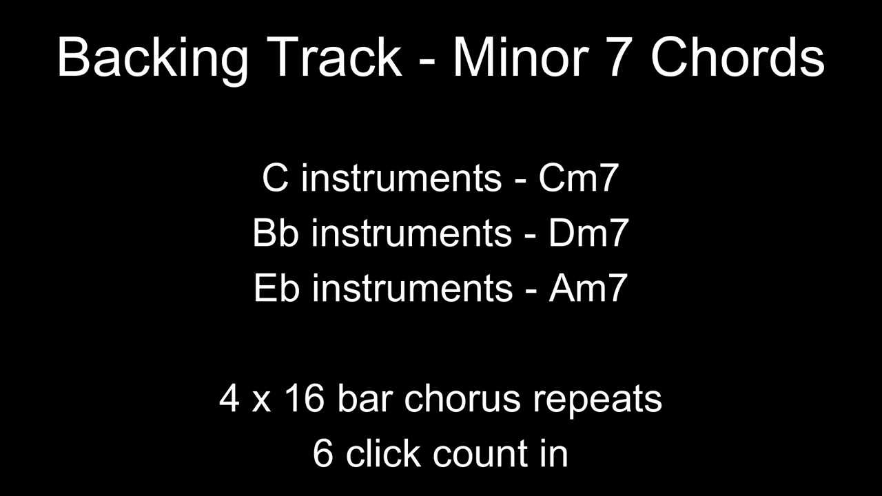 Cm7 Chord Backing Track for C Instruments