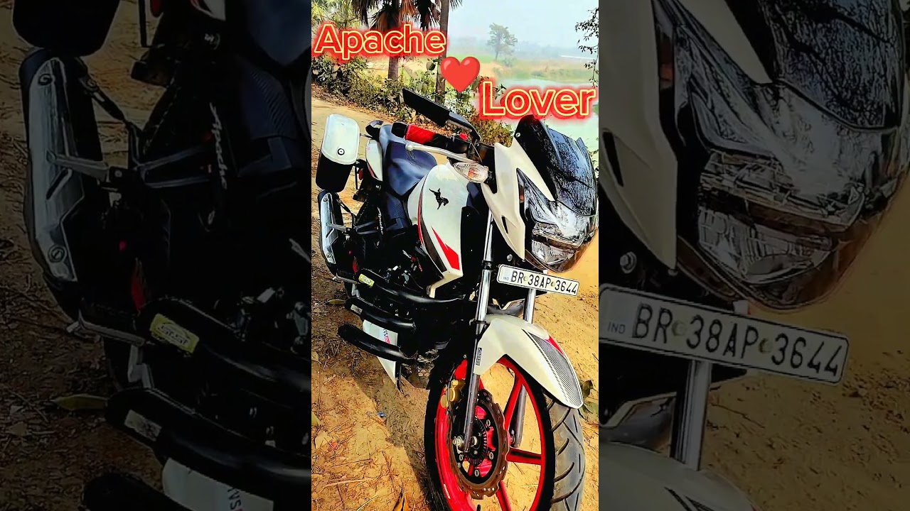 Apache RTR lover 💞😍 160 CC cream Waite Top model 