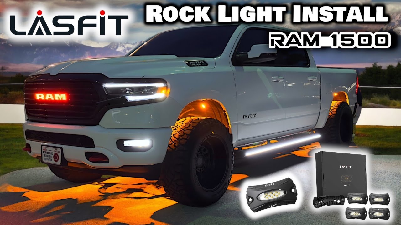 Lasfit Rock Lights — распаковка/установка/обзор — RAM 1500 5-го поколения