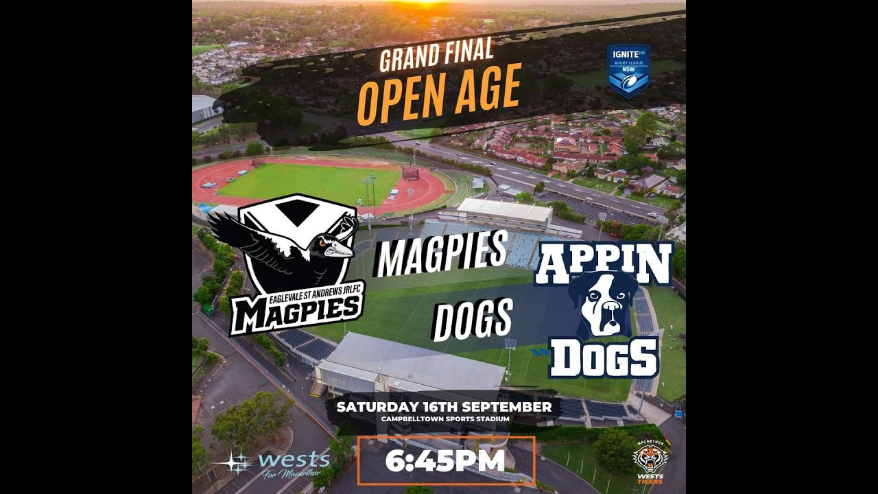 2023 GF, Macarthur Senior Conference, Open Age - ESA Magpies v Appin Dogs