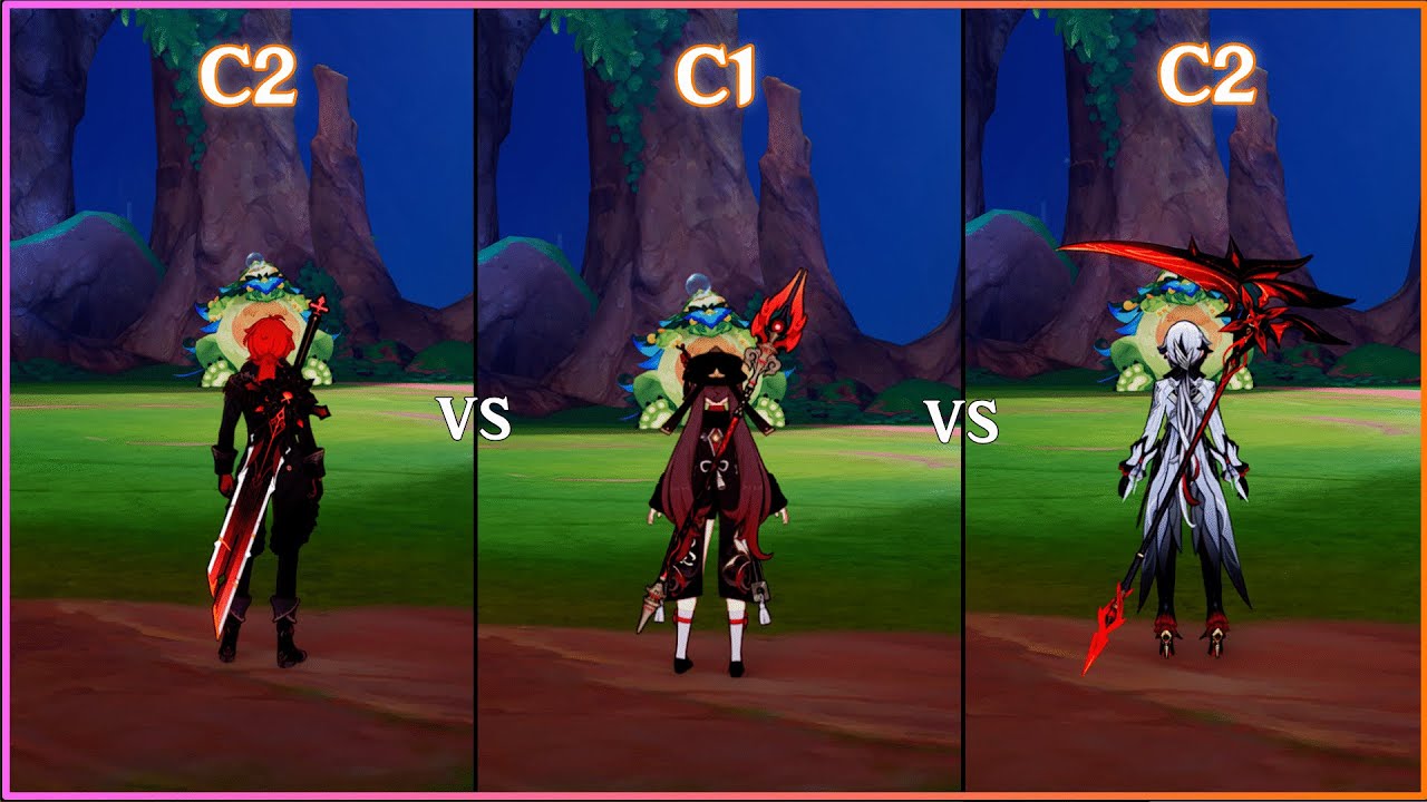 Hu Tao vs Arlecchino vs Diluc Comparison [Mono Pyro vs Double Hydro]