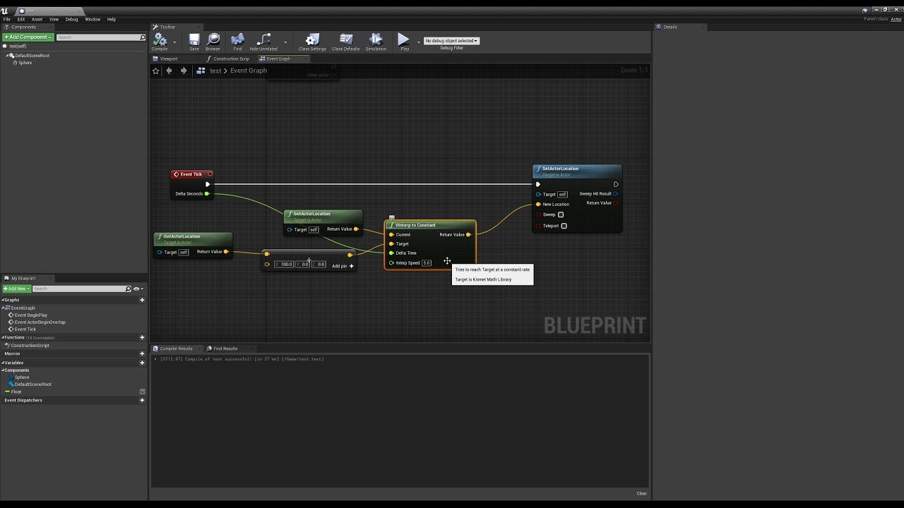 UE4 Event Tick and Math