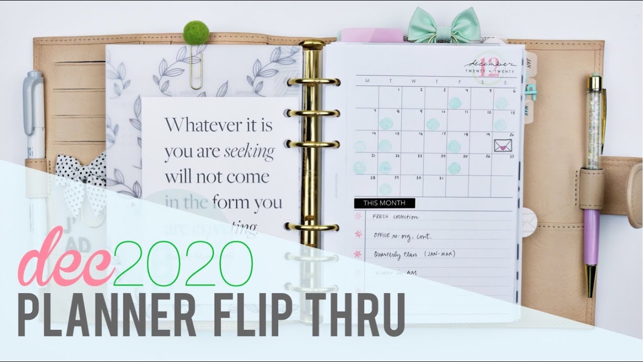 personal wide rings | planner flip through | van der spek B6 | DEC 2020