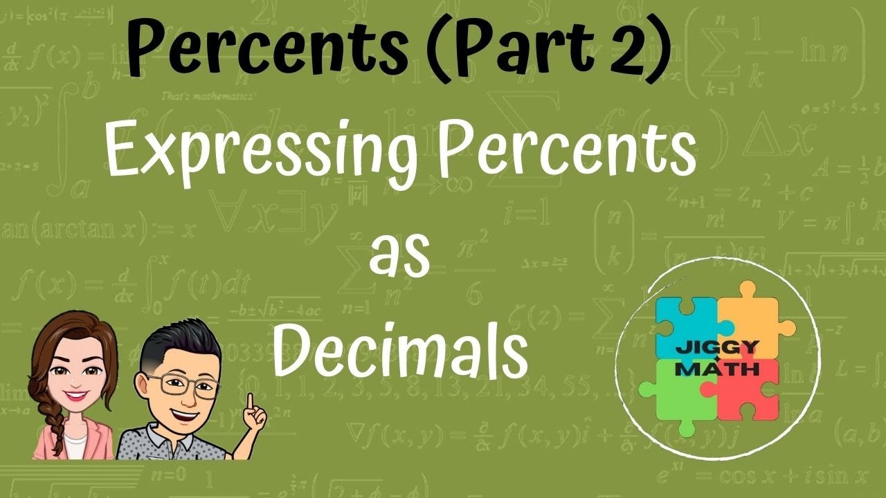 Percents - Part 2 Expressing Percents as Decimals