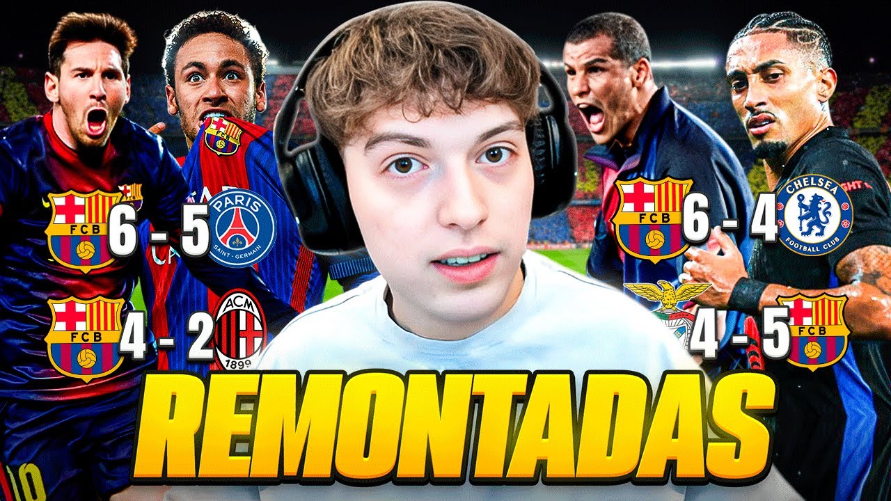 DAVOO XENEIZE REACCIONA A LAS MEJORES REMONTADAS DEL BARCELONA EN EUROPA (1978-2025)