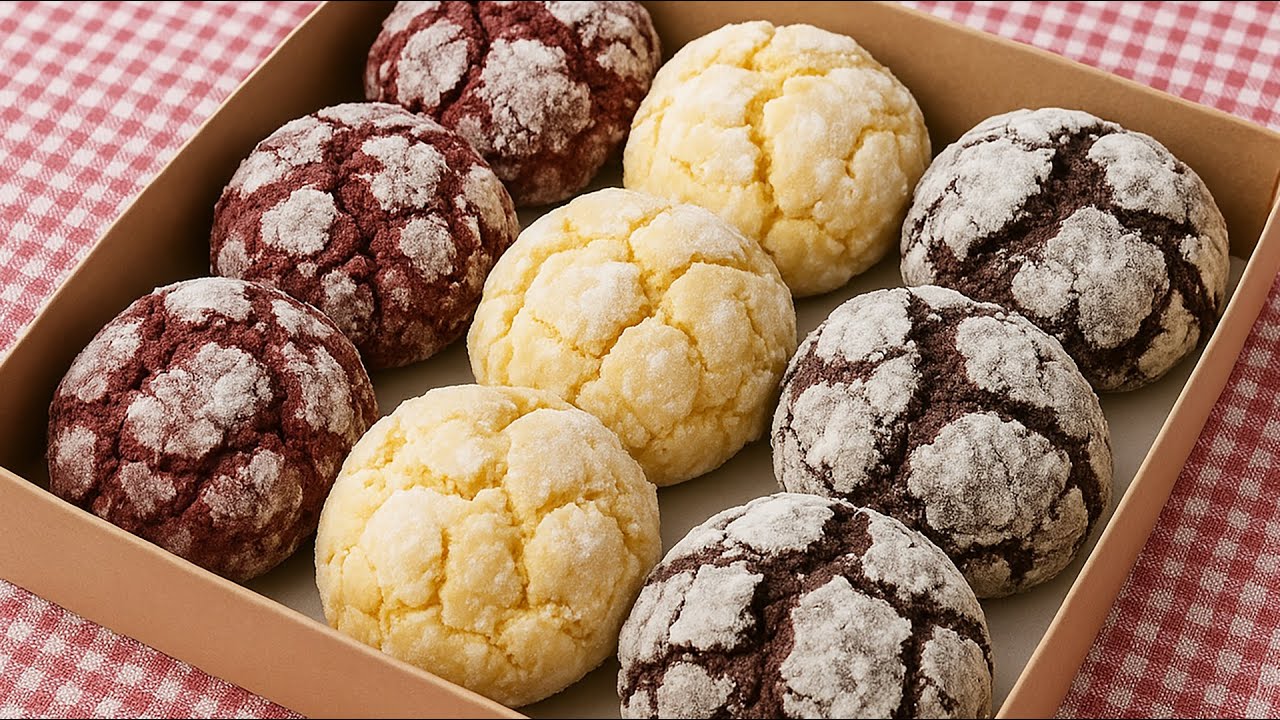 3-цветная коробка печенья 🎁🍪: мраморное хрустящее печенье