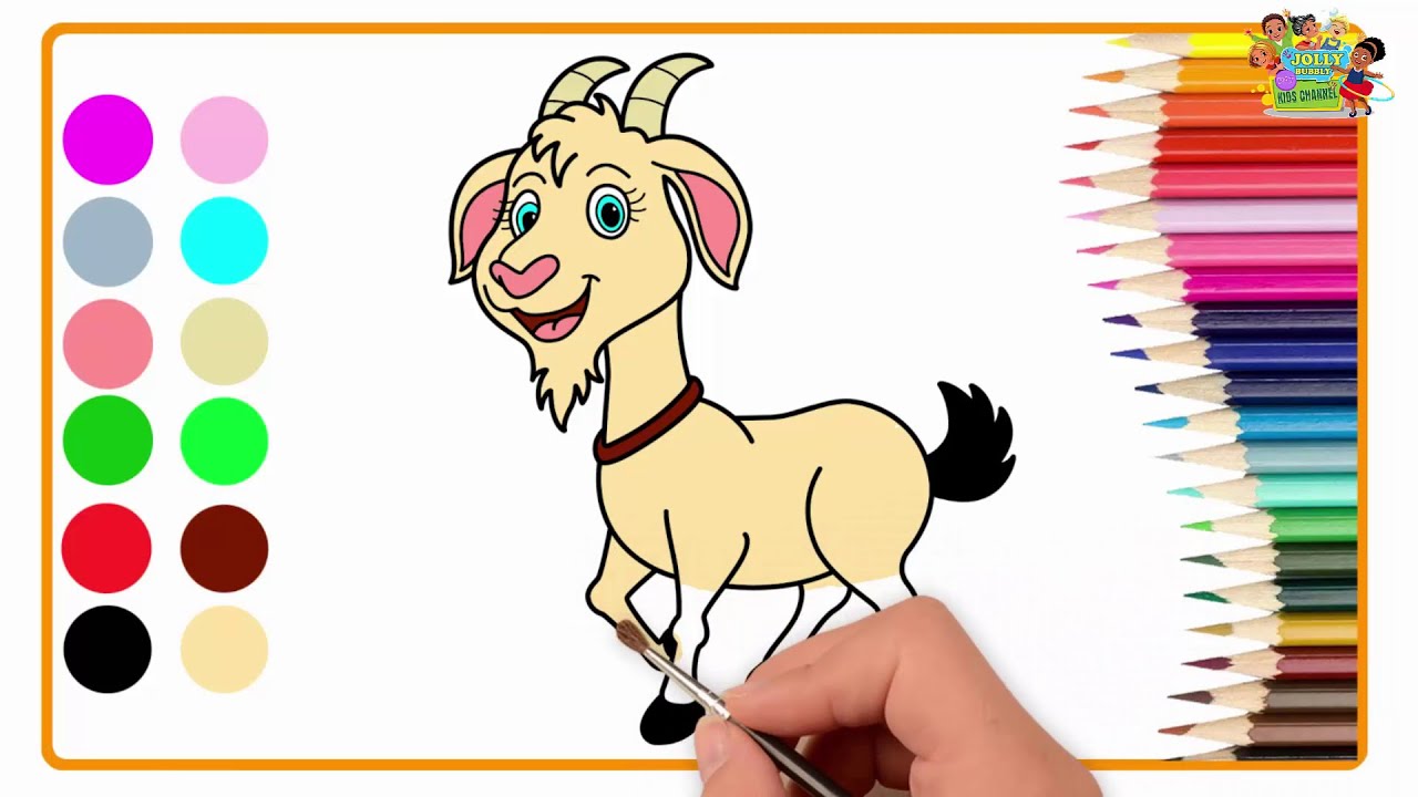 How To Draw A Goat Draw A Cute Cartoon Goat @jollybubblypattv
