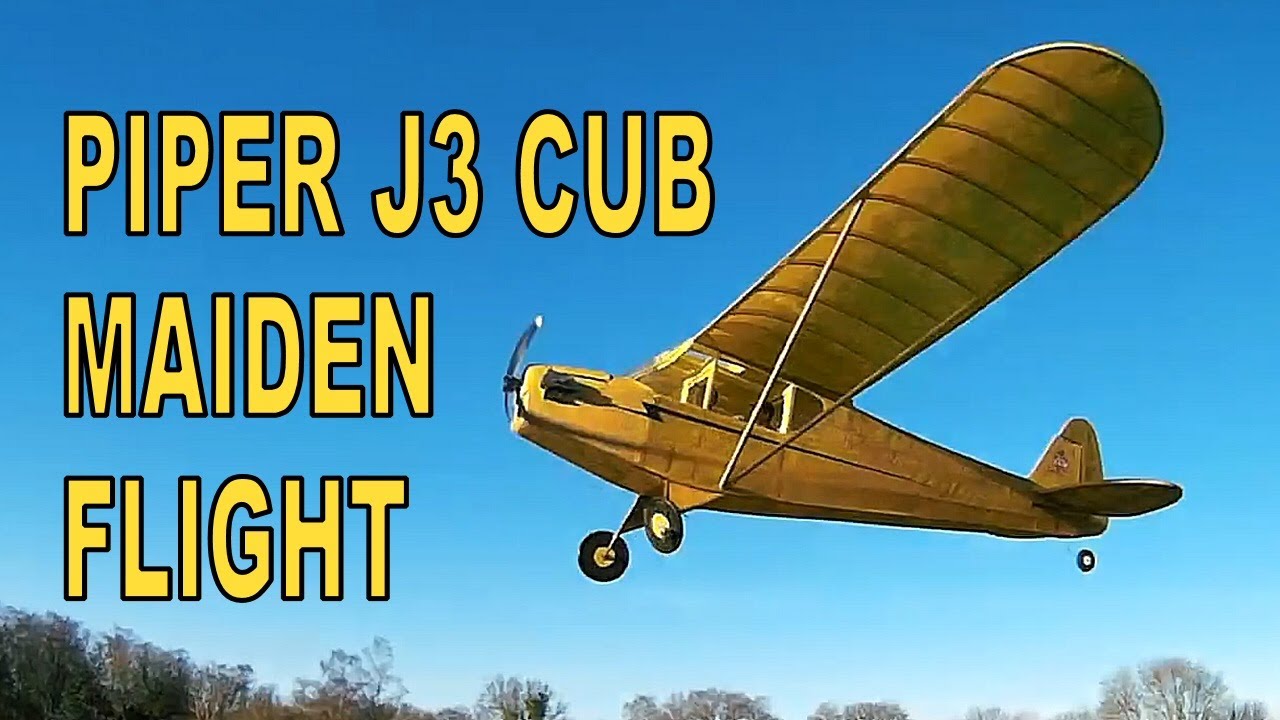 Slow Fly Piper J3 Cub Amazing Maiden RC Flight