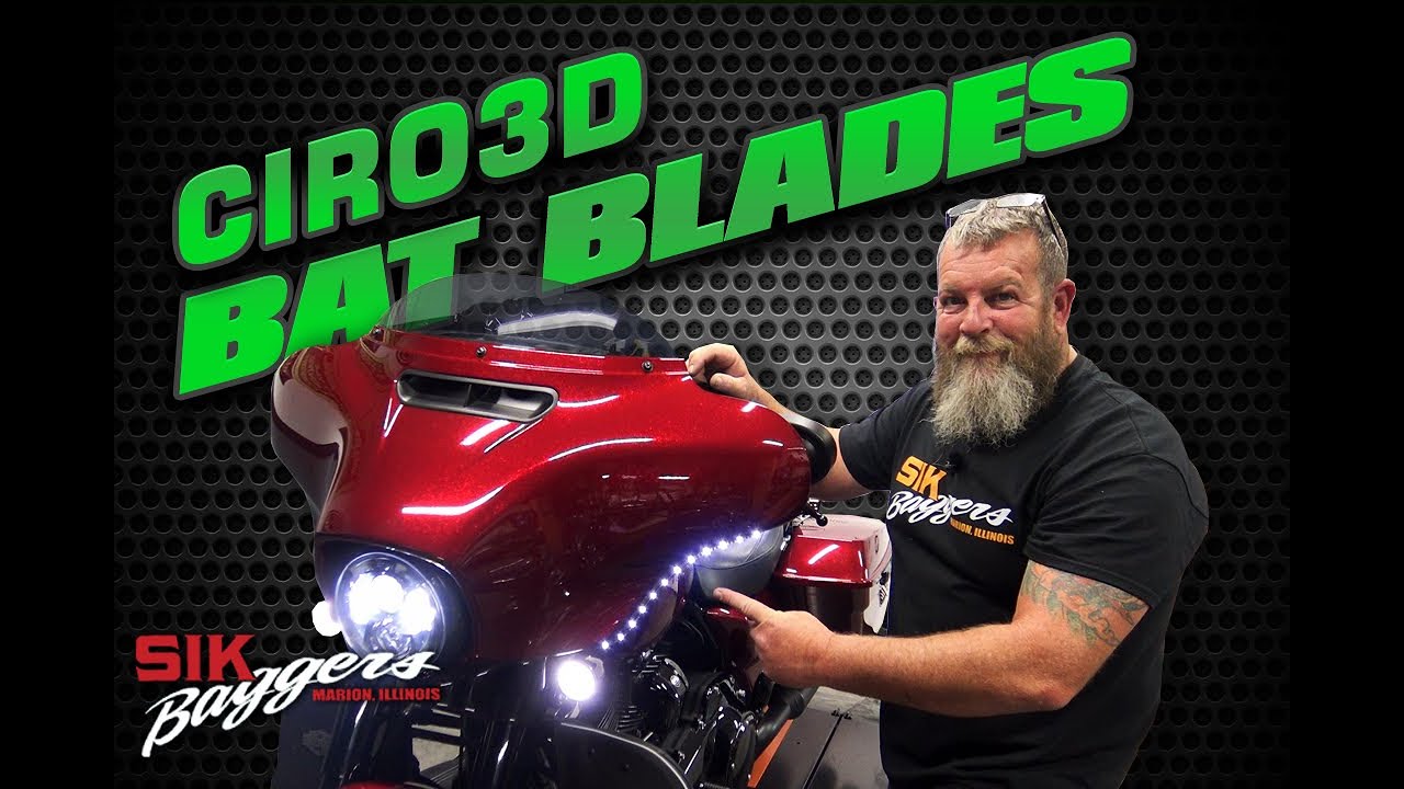 Ciro3D Bat Blades LED Lights Harley Davidson Batwing Fairing Install
