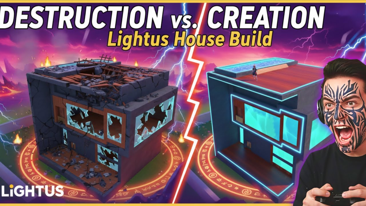 Lightus: Tute Hue Ghar ko Mahal Bana Diya! 😱🥳 House Build Challenge 