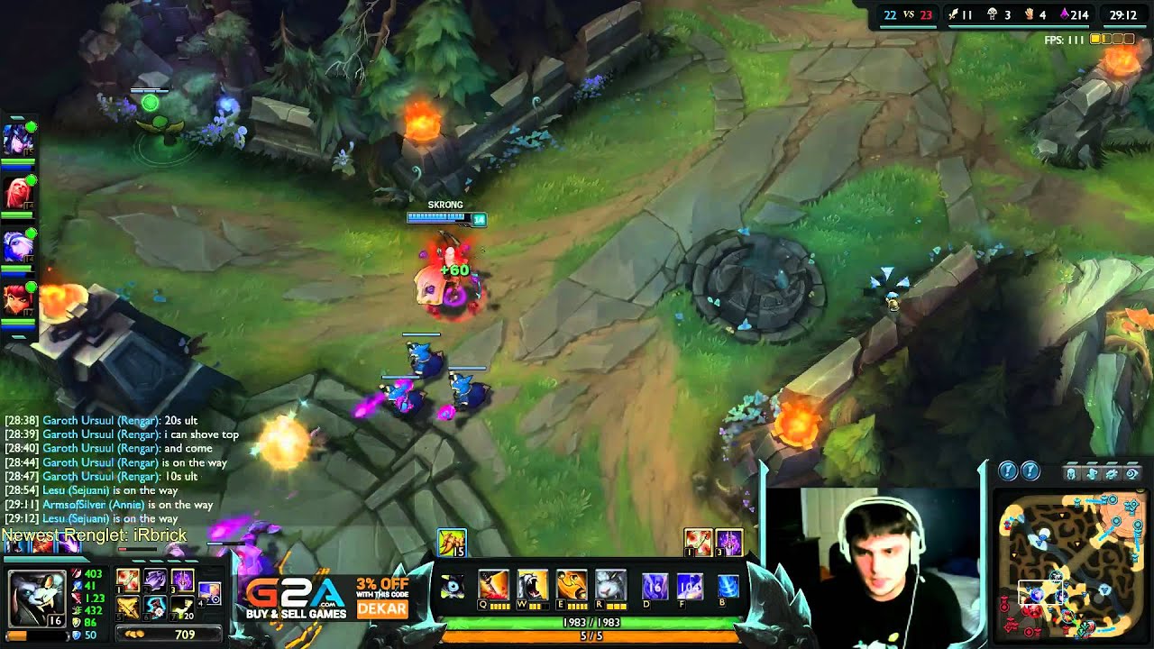Best Rengar NA Patch 5.11 Game 7 Rengar Top 23-6-12 Triple IE
