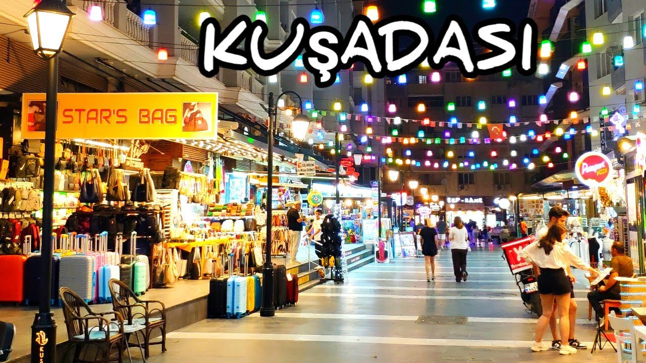 KUŞADASI CENTRUM NIGHTLIFE 🇹🇷 | VIRTUAL WALKING TOUR | June 2025 | 4k UHD 60fps