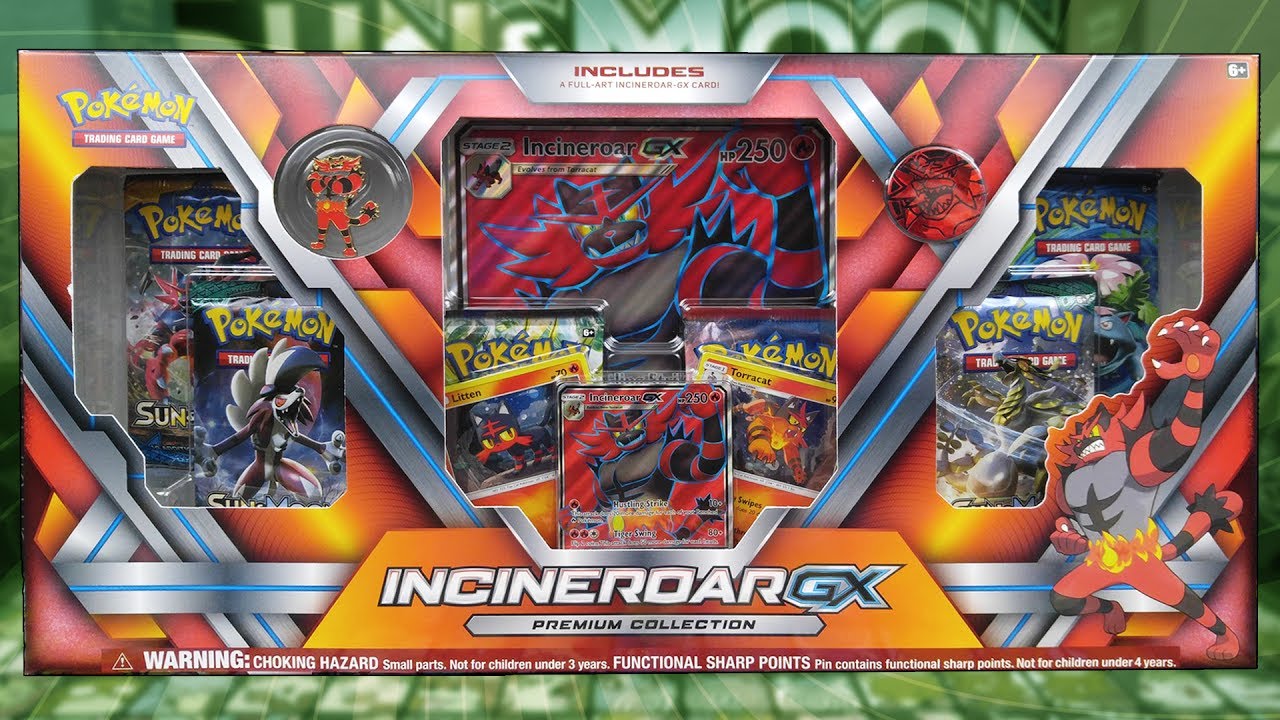 Opening an Incineroar GX Premium Collection Box of Pokemon Cards!
