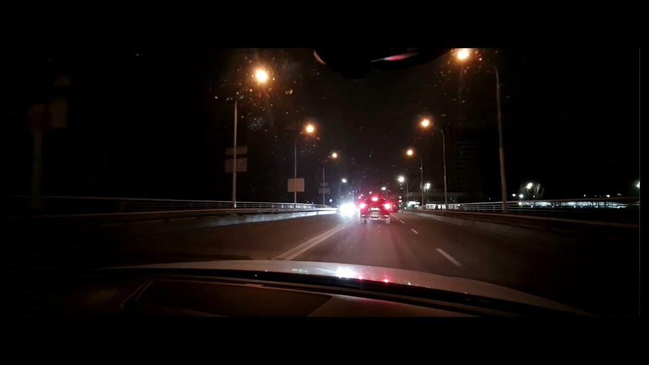 Evening driving in Kyiv - Ukraine. Life