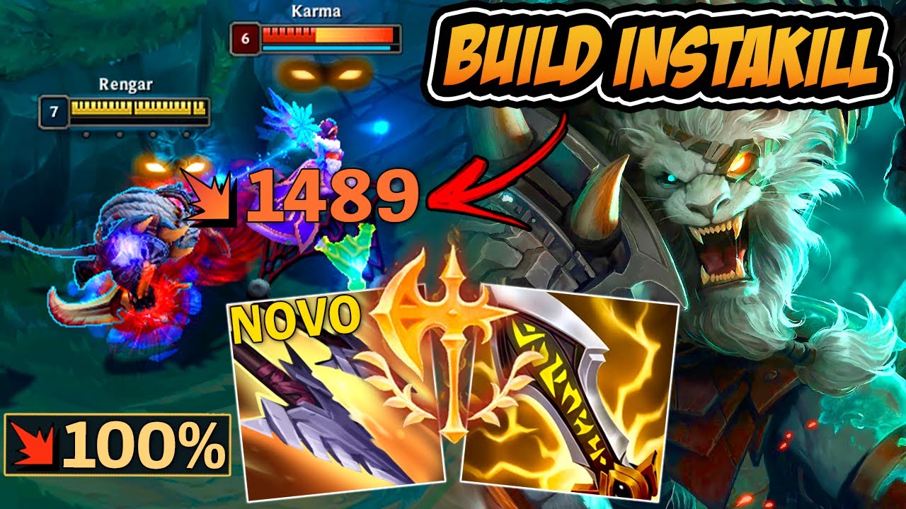 RENGAR 100% DE CRÍTICO REWORK DA YUN TAL DÁ INSTAKILL NO COMBO - LEAGUE OF LEGENDS