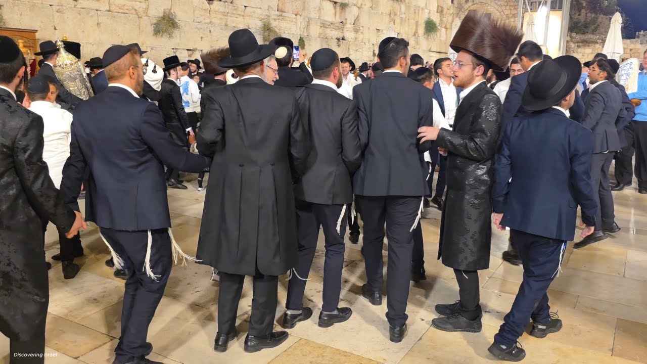 Second Hakafot after the Simchat Torah holiday at the Western Wall in Jerusalem, Israel 2025
