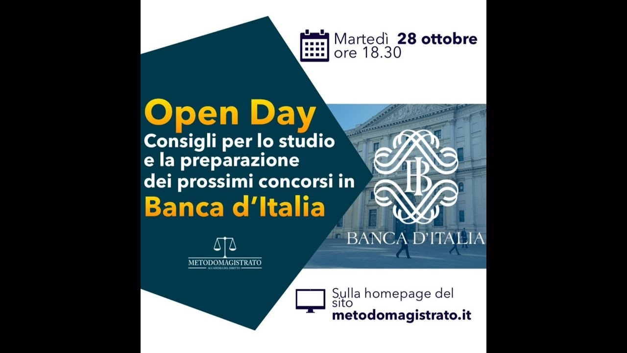 Open Day Corso Banca d'Italia