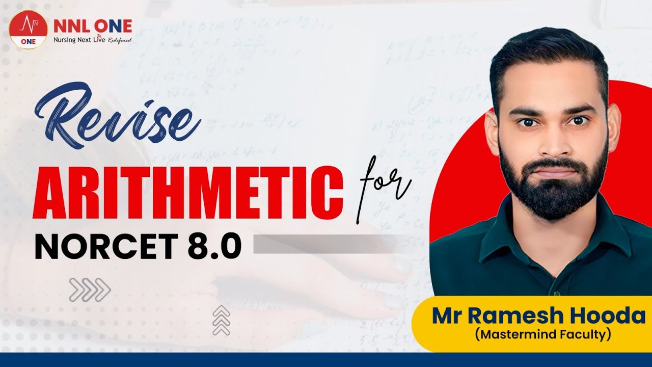 Revise Arithmetic for NORCET 8.0 with Mr Ramesh Hooda