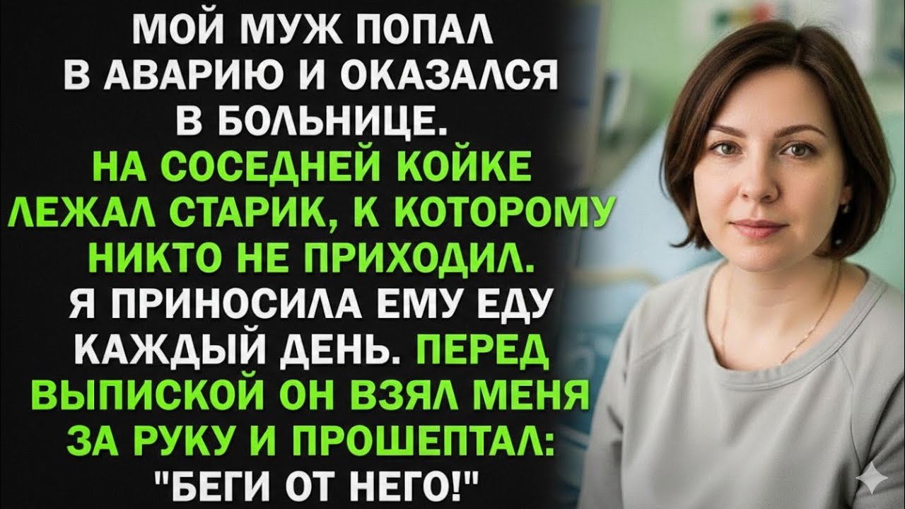 Муж попал в аварию. На соседней койке лежал старик. Перед выпиской он шепнул: 