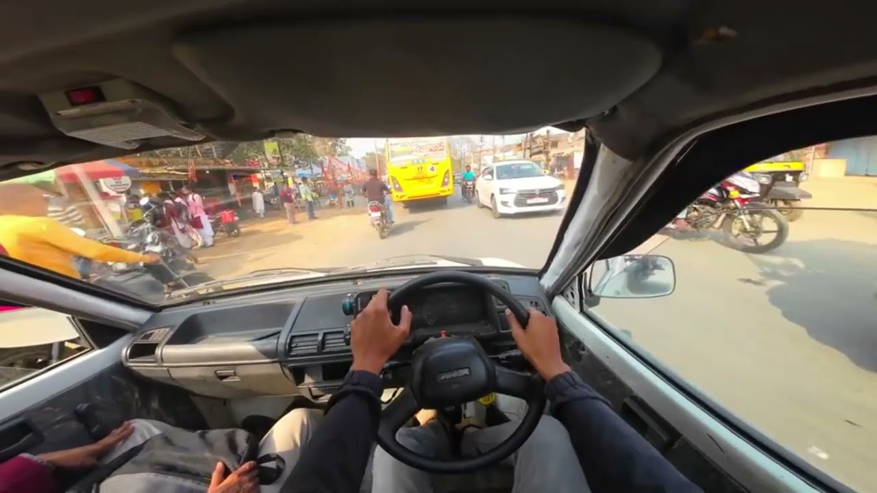 Relax with a pure ASMR POV drive in an old Maruti Suzuki 800