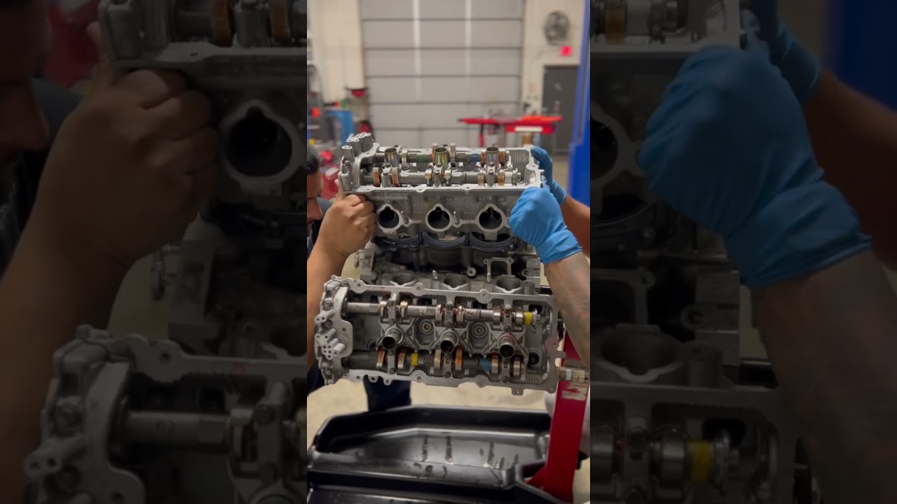 VQ35DE engine build. Heads are on 💪🏽. 