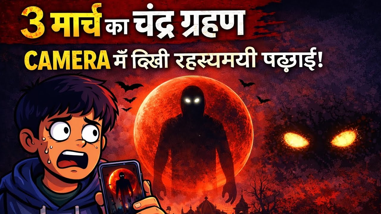3 मार्च का चंद्र ग्रहण 🌑 उस रात चाँद पर दिखी रहस्यमयी परछाई | Horror Story Hindi | #HindiHorrorStory