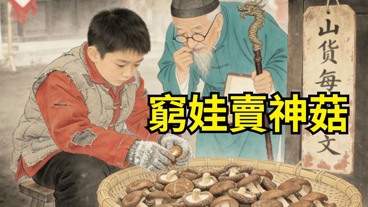 窮孩子賣幹蘑菇，攤前無人問津。老藥商聞味手抖：這是長白山還魂菇，能治太後頑疾！皇宮連夜派快馬接他進京！#故事頻道#聽書#民間故事#説書#善有善報#爽文