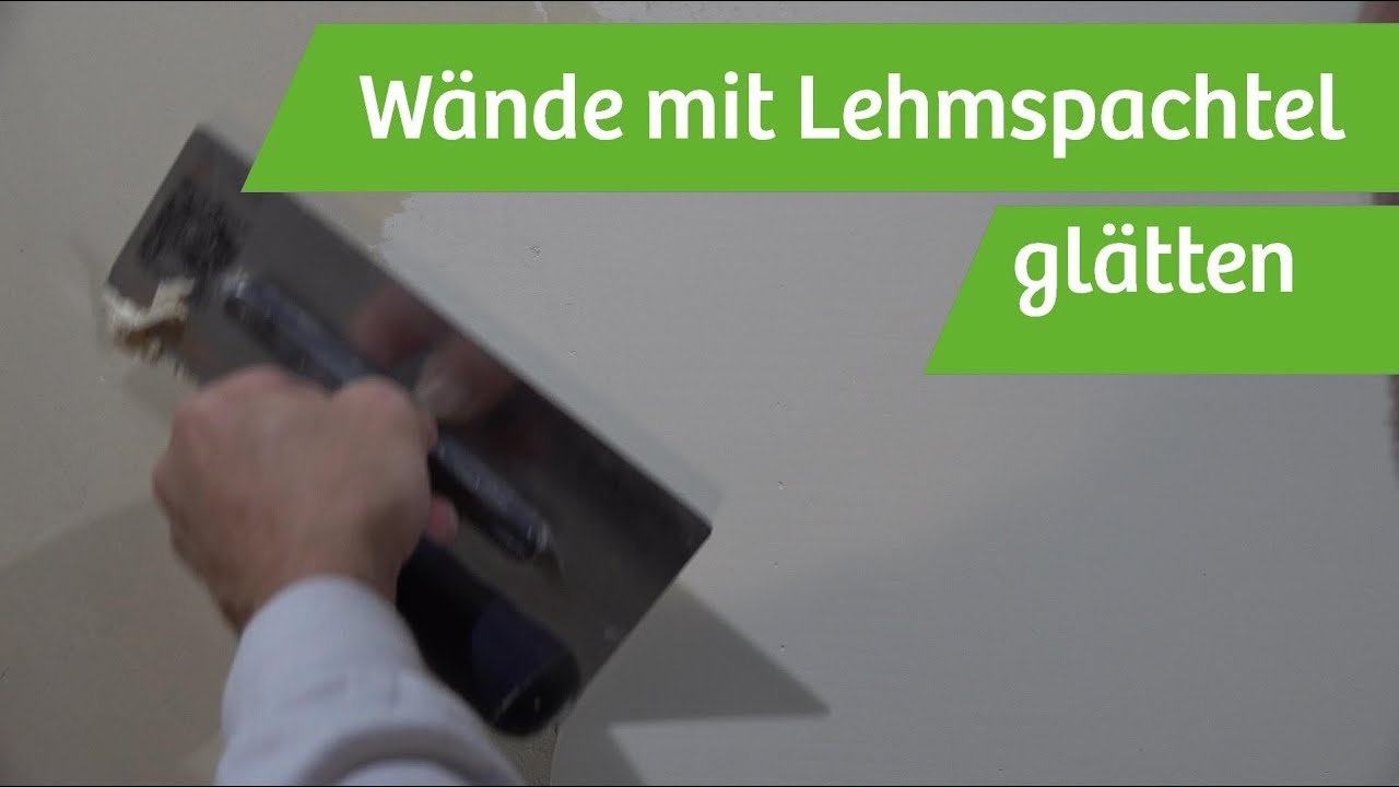 Wände glätten mit Flächenspachtel - Farbigen Lehmspachtel auftragen