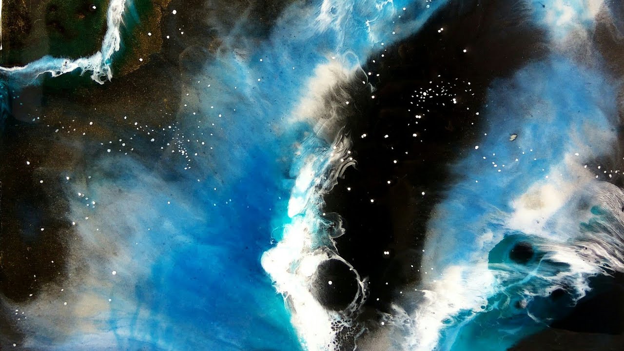 Nebula - Galaxy art by epoxy resin on canvas