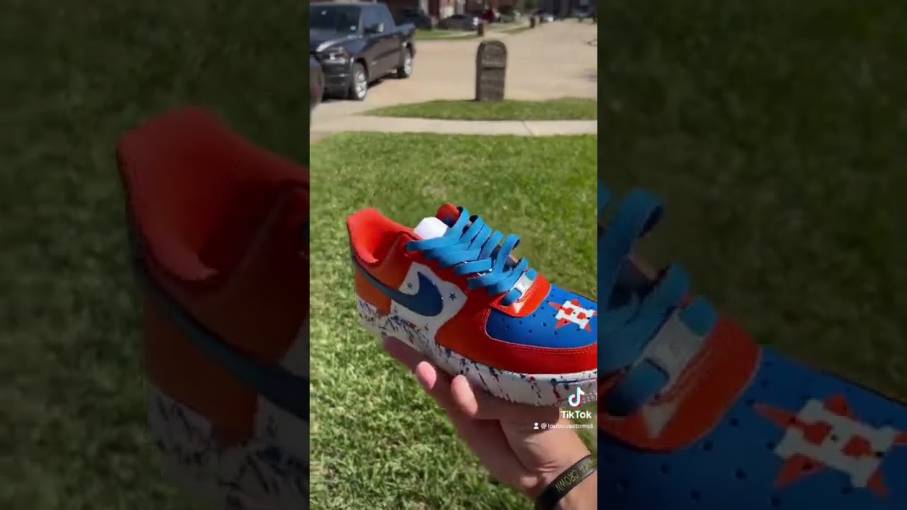 Astros custom Air Force 1 #customshoes #customsneaker #hypebeast #custom #mlb