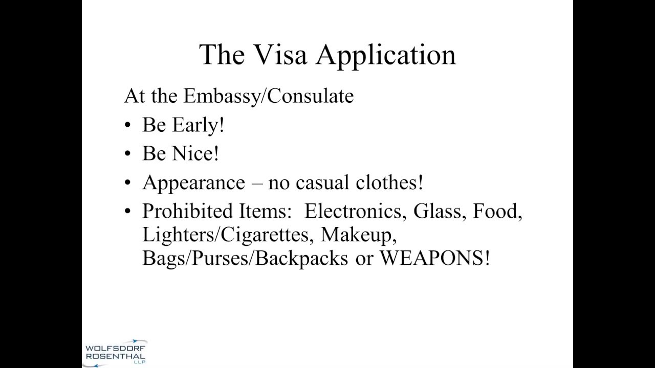 Inside the Visa Interview:  The U.S.  Consular Visa Process 3/4/2016