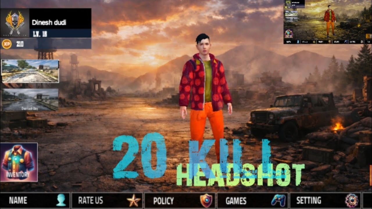 Using ak47 20 kill nonstop // free fire max playing // Dinesh Choudhary gaming 