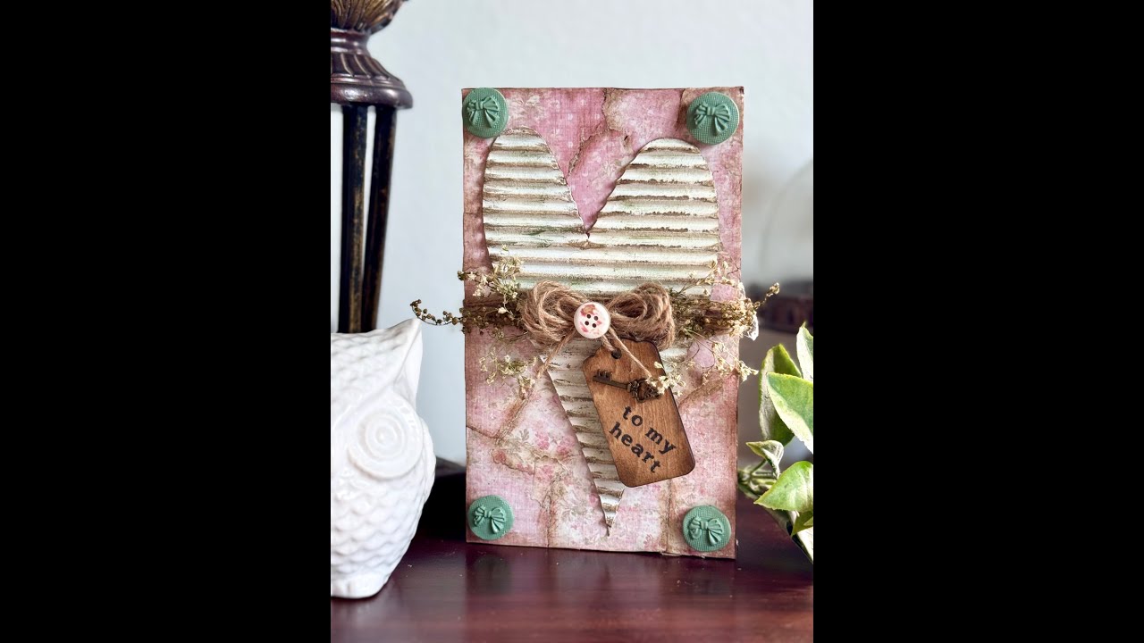 Pink Corrugated Heart Shelf Sitter - Valentines - Jan 2026