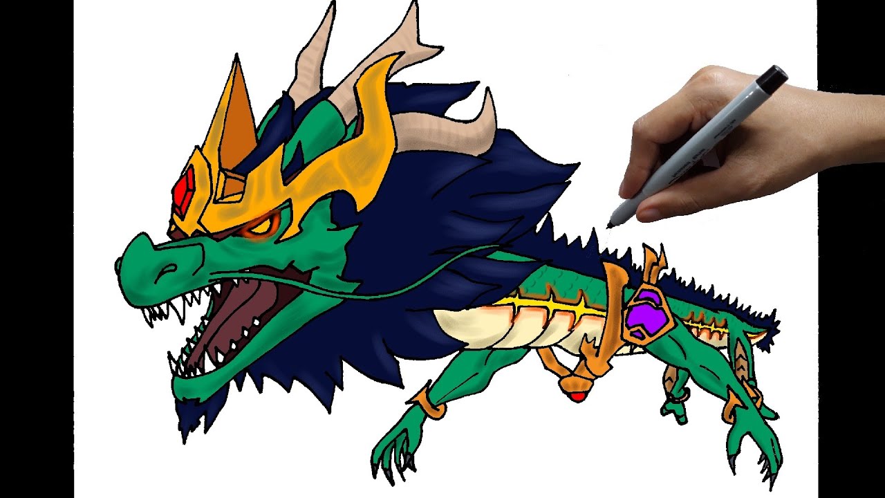 How to draw eastern dragon blox fruits transformation