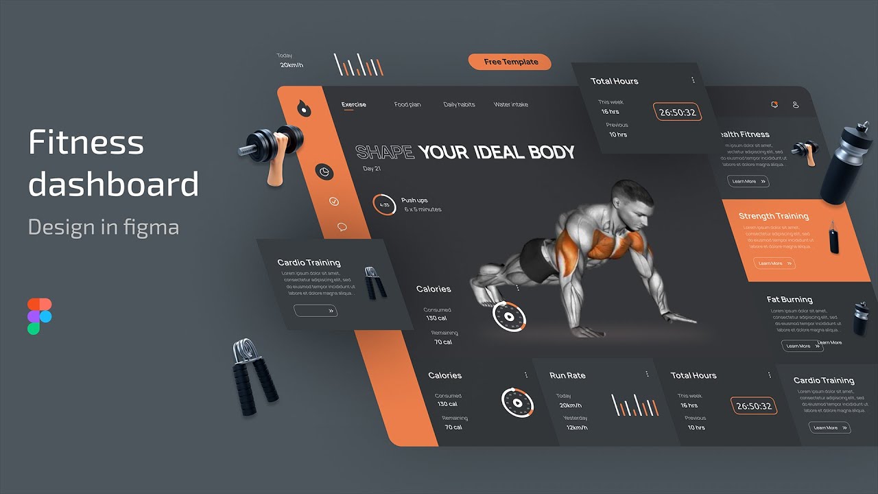 Fitness Dashboard Design In Figma Step By Step From Scratch