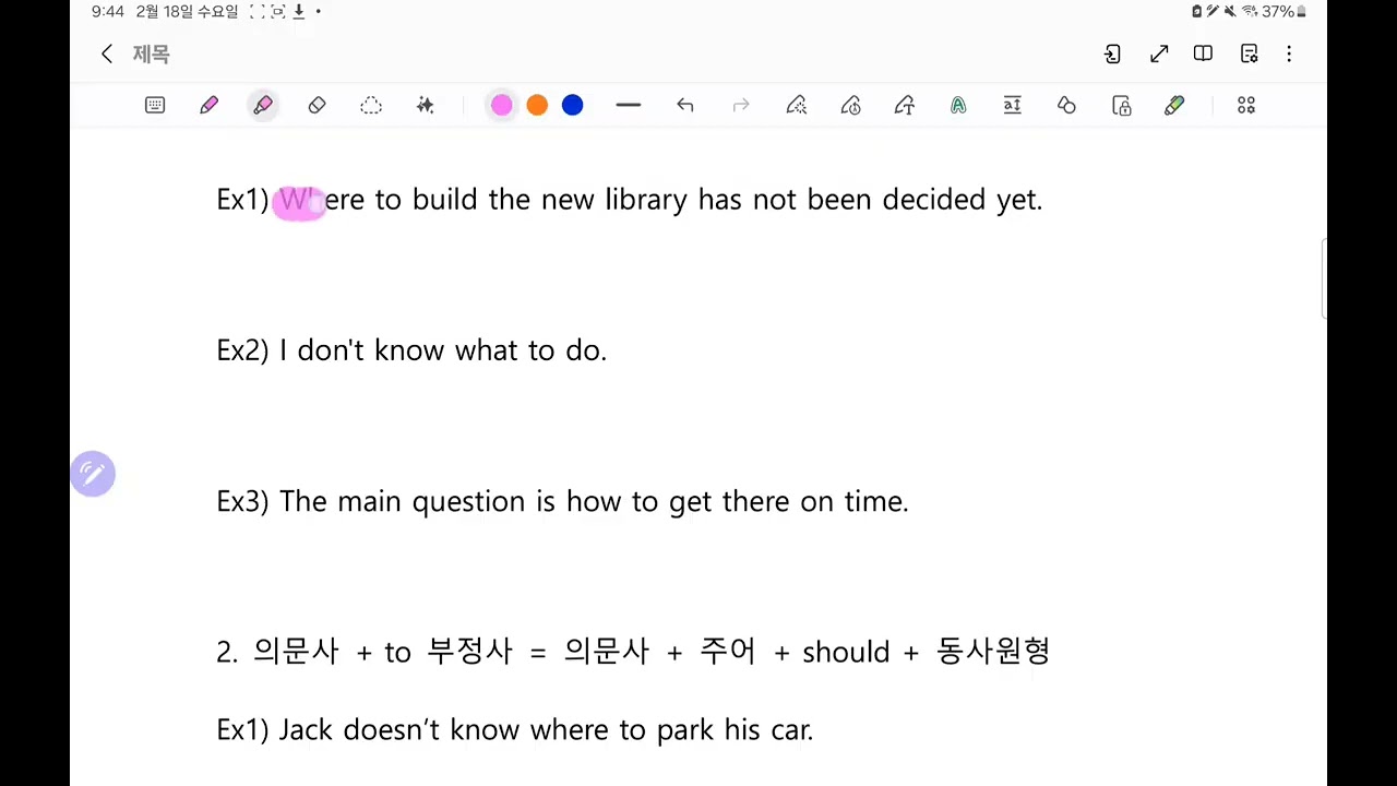 명사적 쓰임의, 의문사+to부정사 1