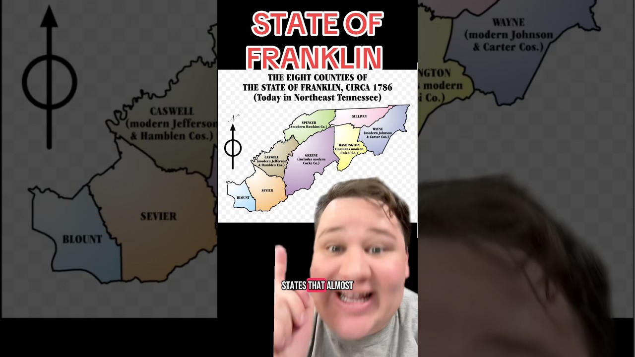 ALMOST STATES FRANKLIN #history #usa #america #tennessee #tn #historyfacts #historical #state #map