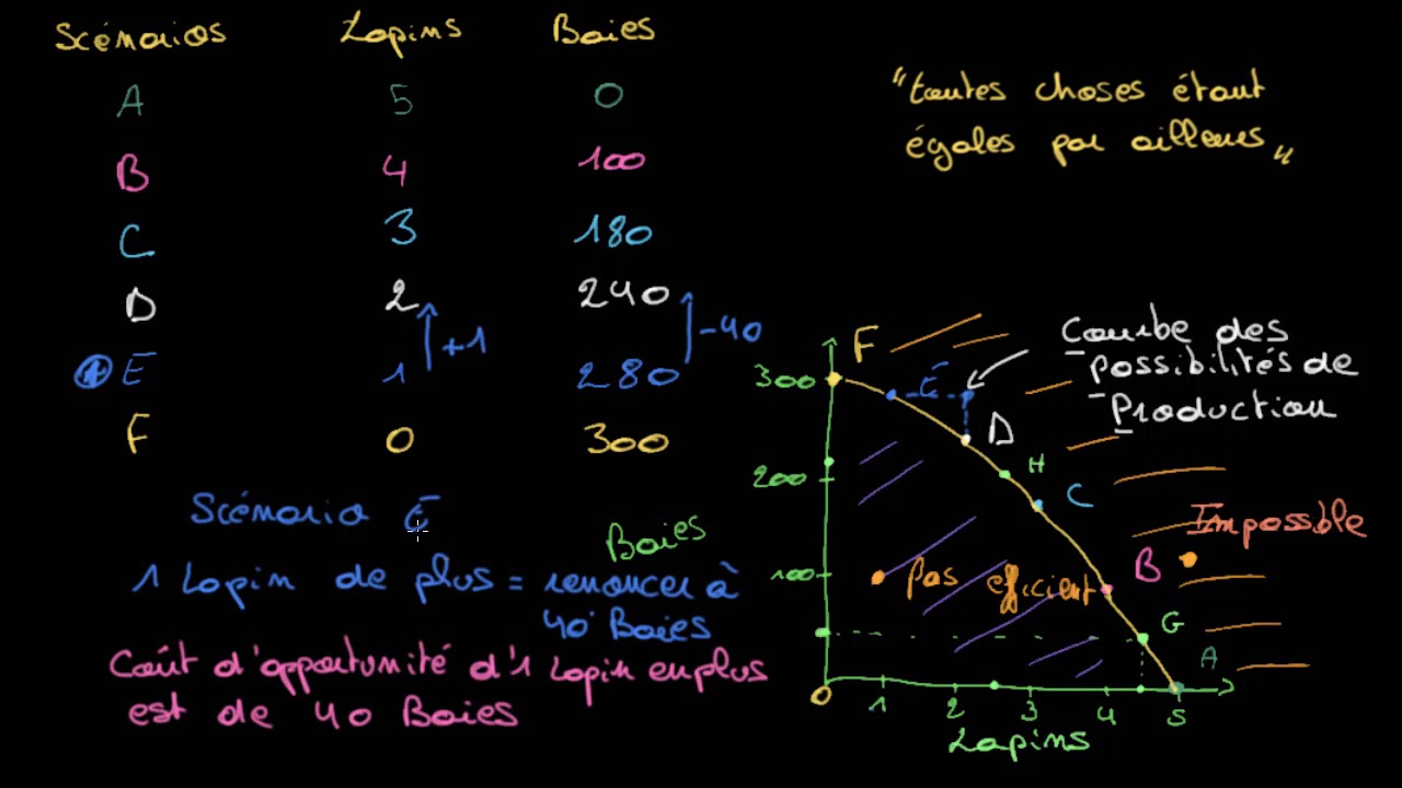 Le coût d'opportunité