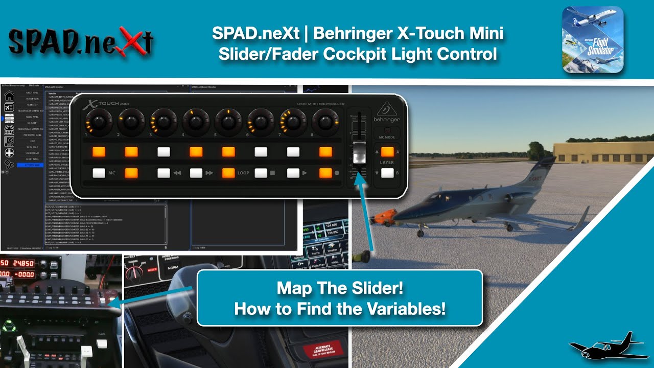 MSFS | SPAD.neXt | Midi Axis Control | X-Touch Slider Setup