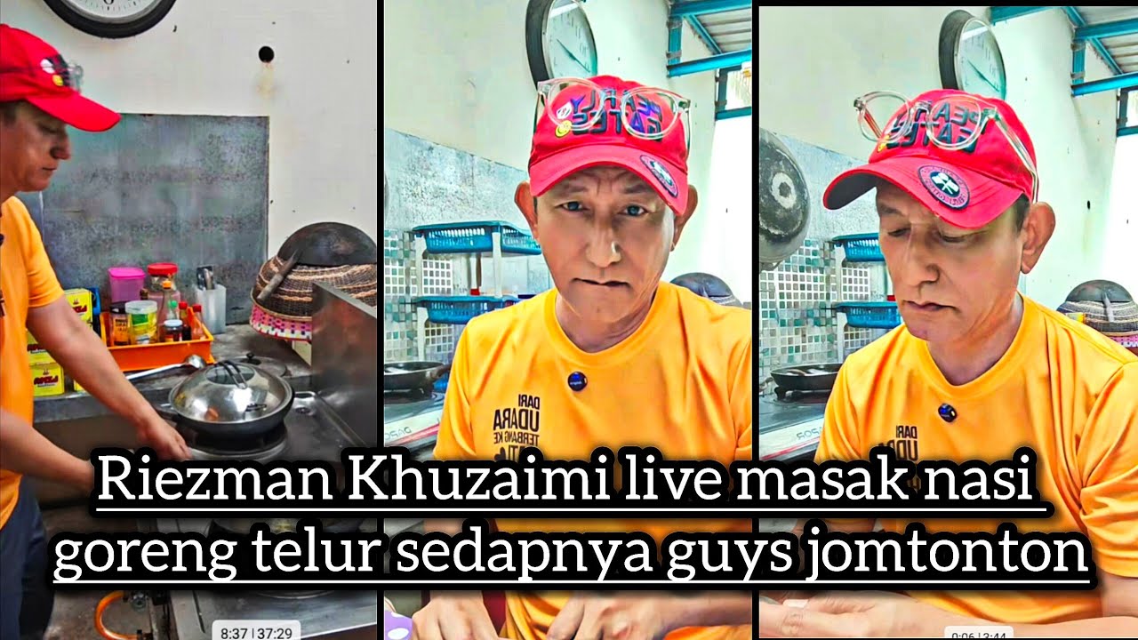 Riezman Khuzaimi masak Nasi Gereng telur live sedap nya guys best jomtonton 