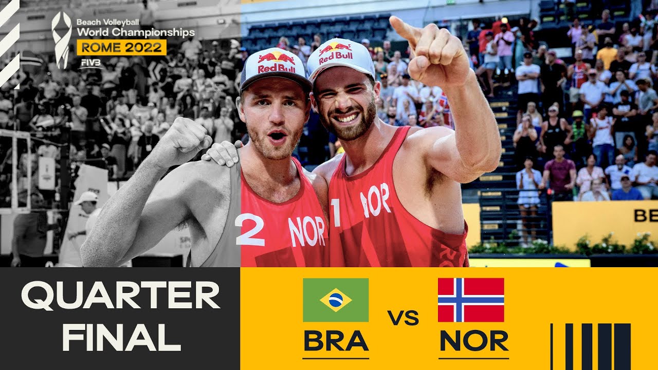 Alison/Guto vs. Mol, A./S&oslash;rum, C. - Quarterfinal Highlights Rome 2022 #BeachWorldChamps