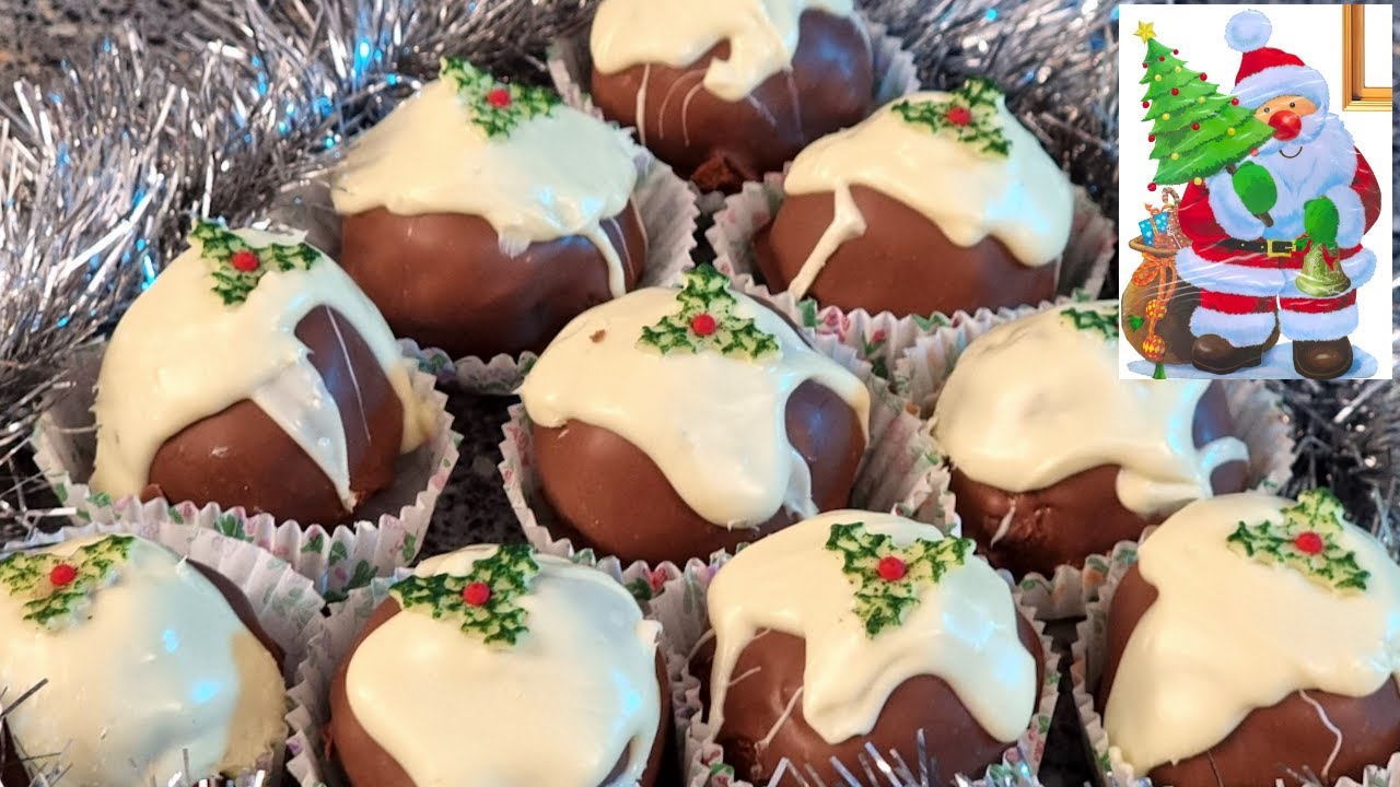 Easy Homemade Christmas Pudding Chocolate Truffles Recipe | No-bake Rumkugeli Delight