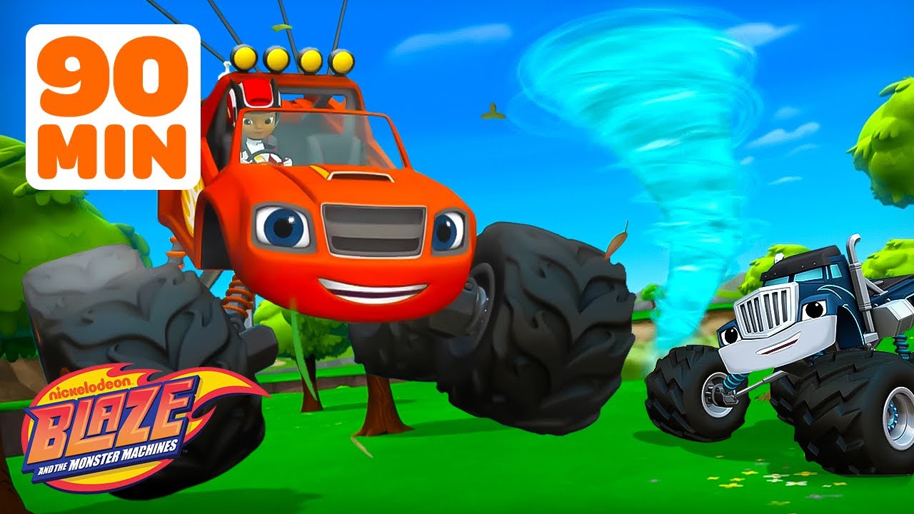 Blaze Gets Trapped in a Whirlwind, Flies Through Lasers & MORE! 🌪️ | Blaze and the Monster Machines