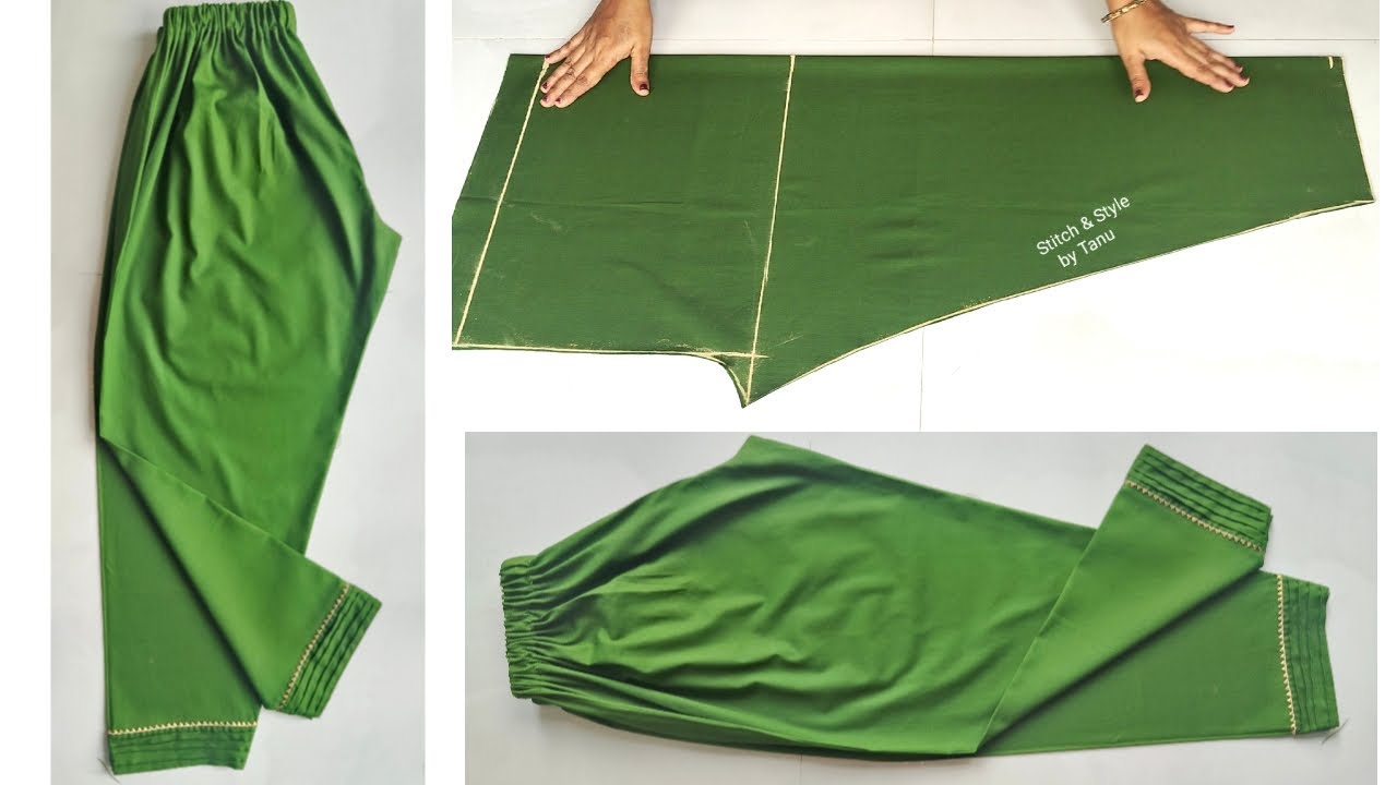 Very Easy Salwar Cutting and Stitching | Pakistani Salwar Pant Cutting and stitching | Afhghani salw